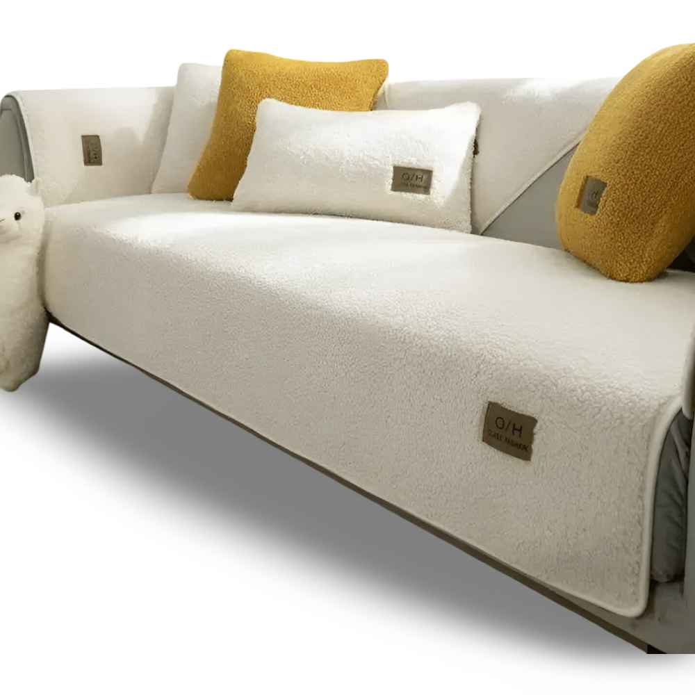 Premium Plüsch Sofabezug Rutschfest - Weicher Polyester Couchbezug