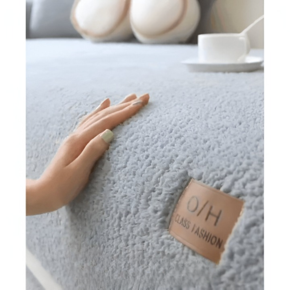 Premium Plüsch Sofabezug Rutschfest - Weicher Polyester Couchbezug