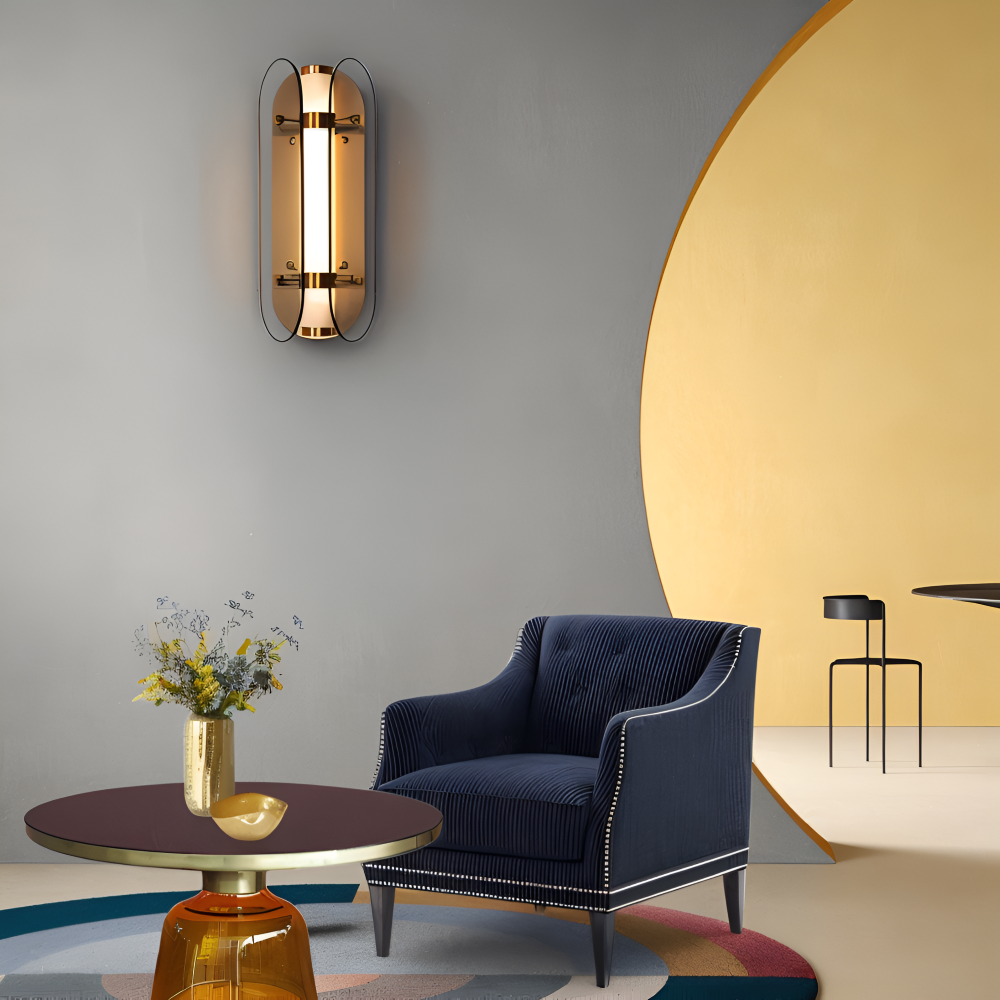 PrismGlos Wandleuchte - Glas Wandleuchte - Ellipse Wandleuchte Design - Moderne Wandleuchten LED