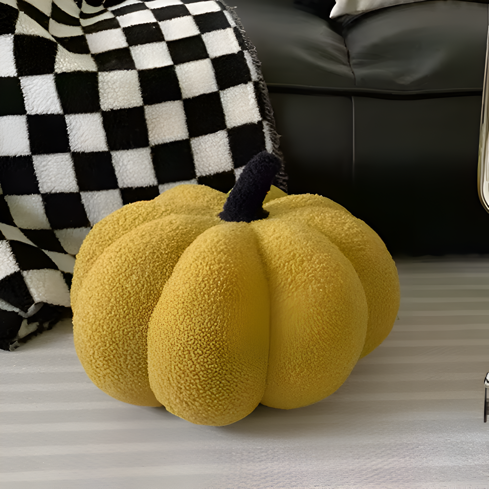 Pumpkin Cush - Texturiertes Kürbis Plüsch Kissen