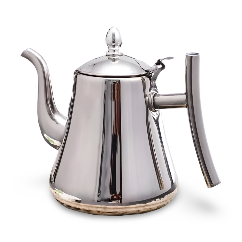 PurePour Teekanne - 1L / 1.5L Gold Teekanne - Edelstahl Teekanne mit Multifunktionsfilter