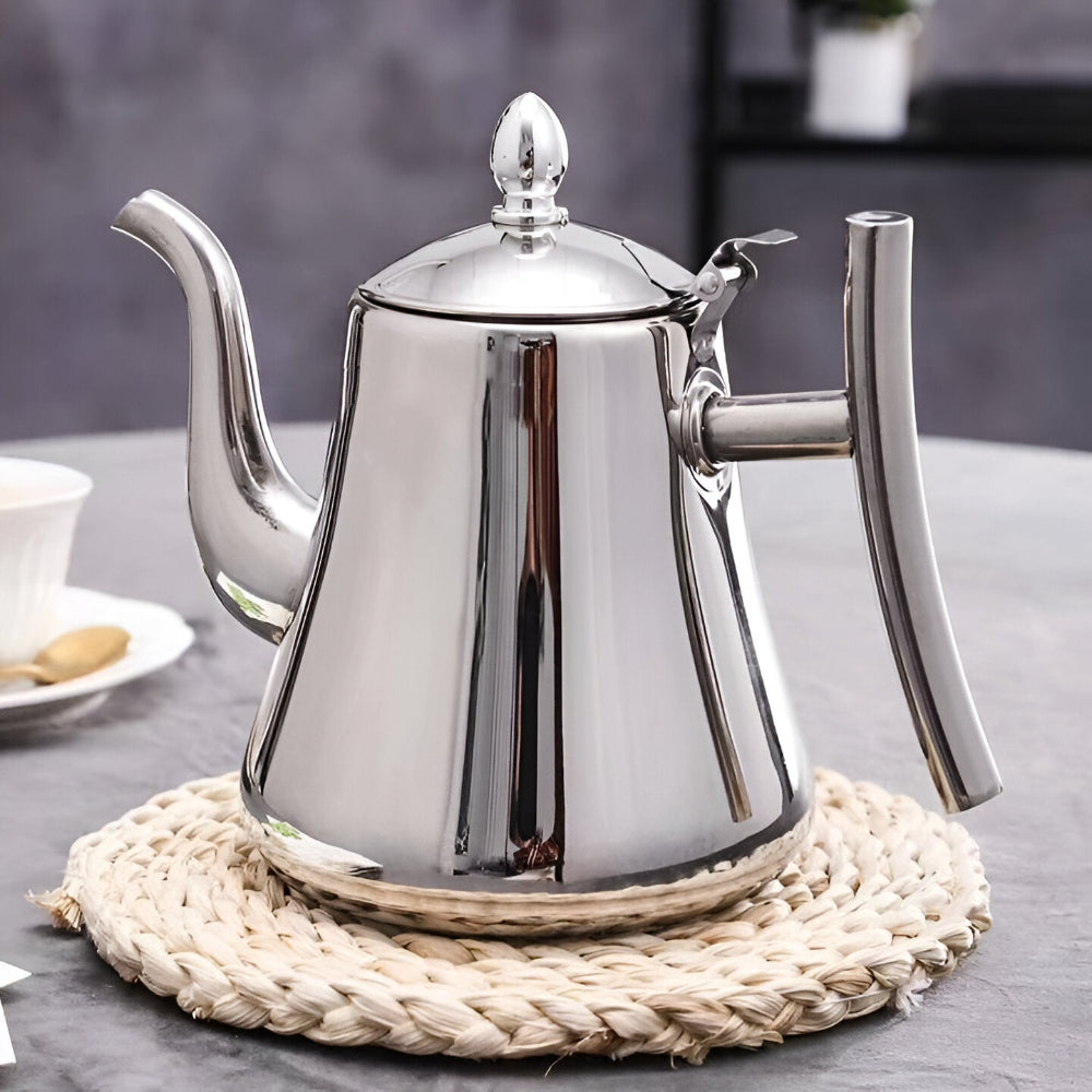 PurePour Teekanne - 1L / 1.5L Gold Teekanne - Edelstahl Teekanne mit Multifunktionsfilter