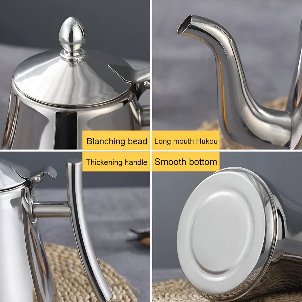 PurePour Teekanne - 1L / 1.5L Gold Teekanne - Edelstahl Teekanne mit Multifunktionsfilter