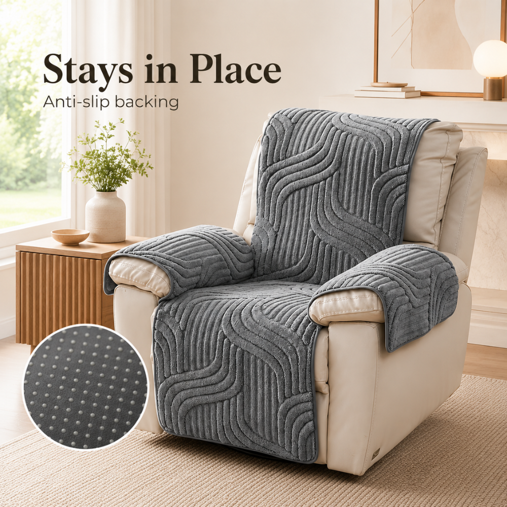 Relaxsessel Schonbezug Weich – Gesteppter Sesselbezug für TV-Sessel, Recliner & Wohnzimmer