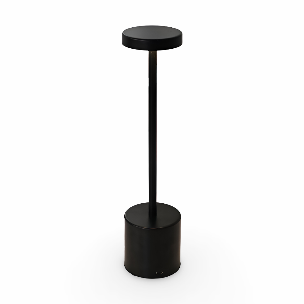 RetroGlow - Retro-inspirierte LED-Tischleuchte mit kabelloser & USB-Ladung