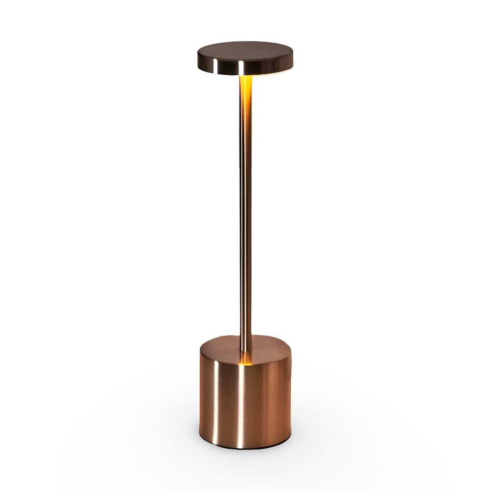 RetroGlow - Retro-inspirierte LED-Tischleuchte mit kabelloser & USB-Ladung