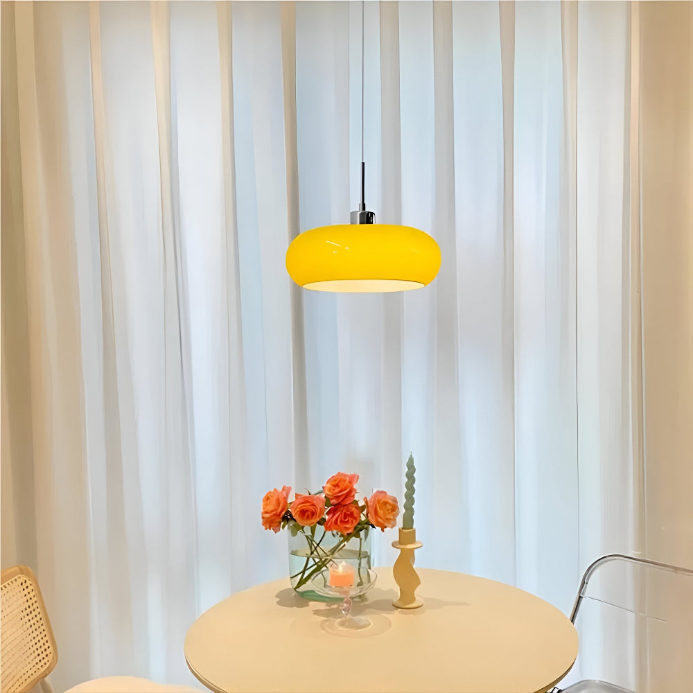 Retro Minimalistische Bauhaus Glas Pendelleuchte - Moderne Kreisförmige Hängelampe