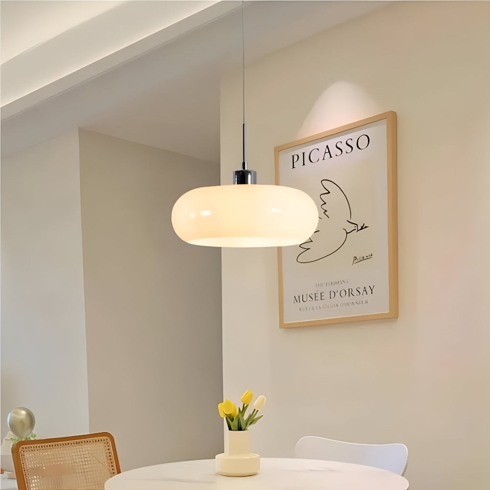Retro Minimalistische Bauhaus Glas Pendelleuchte - Moderne Kreisförmige Hängelampe