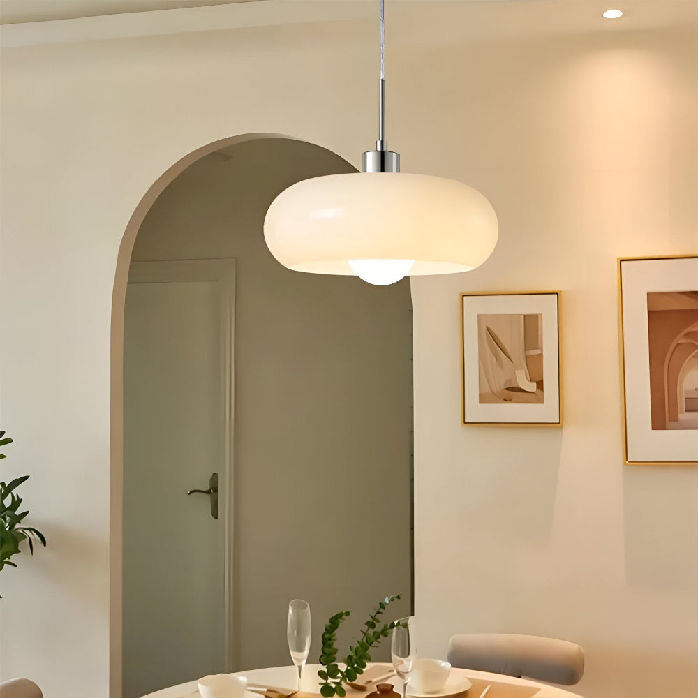 Retro Minimalistische Bauhaus Glas Pendelleuchte - Moderne Kreisförmige Hängelampe