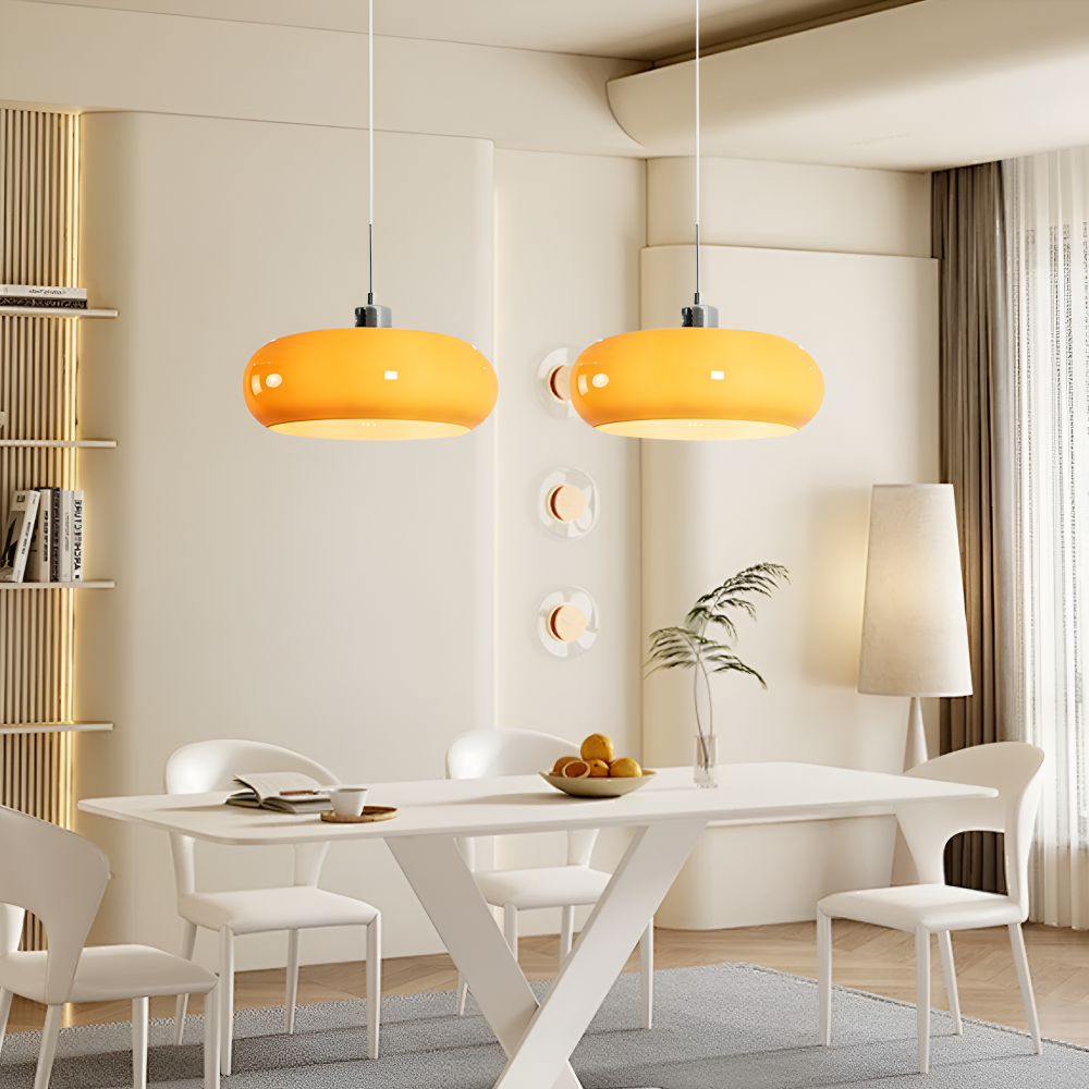 Retro Minimalistische Bauhaus Glas Pendelleuchte - Moderne Kreisförmige Hängelampe