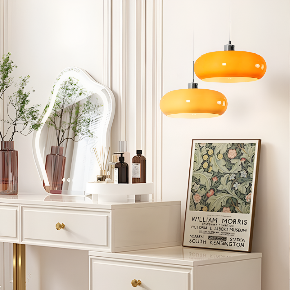 Retro Minimalistische Bauhaus Glas Pendelleuchte - Moderne Kreisförmige Hängelampe