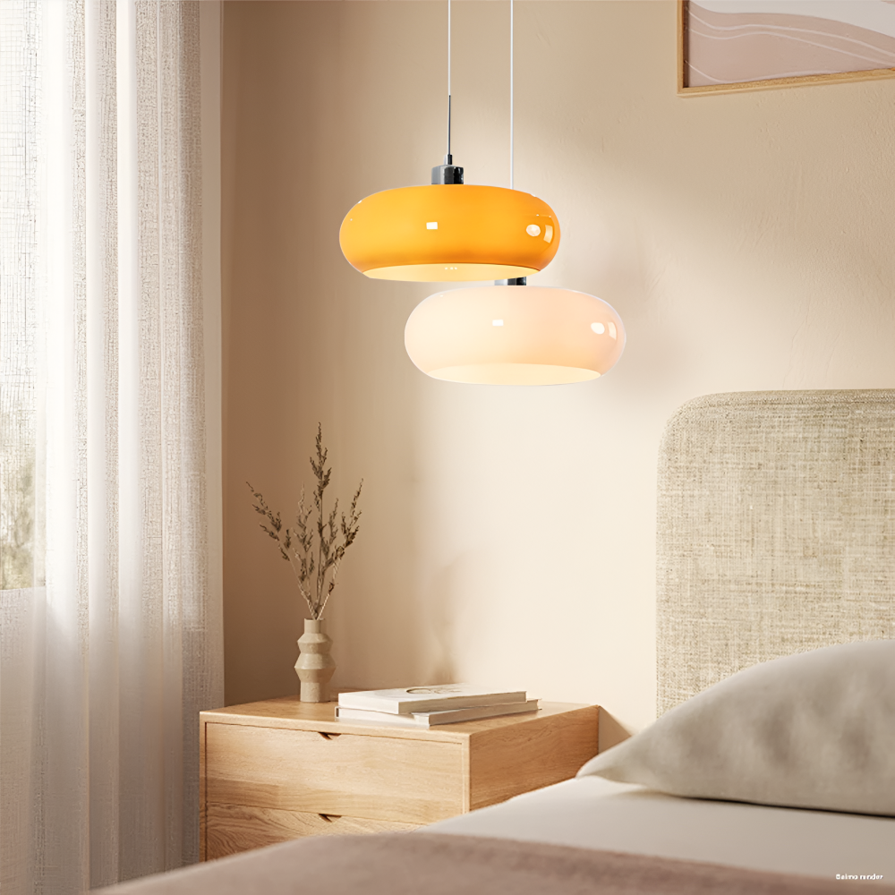 Retro Minimalistische Bauhaus Glas Pendelleuchte - Moderne Kreisförmige Hängelampe