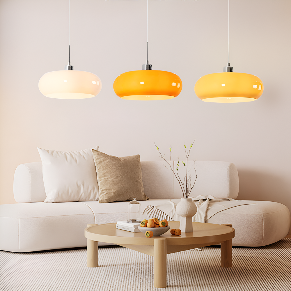 Retro Minimalistische Bauhaus Glas Pendelleuchte - Moderne Kreisförmige Hängelampe