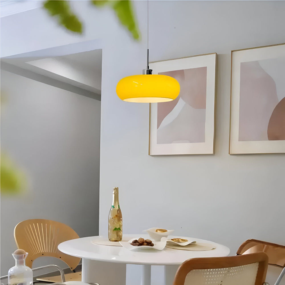 Retro Minimalistische Bauhaus Glas Pendelleuchte - Moderne Kreisförmige Hängelampe