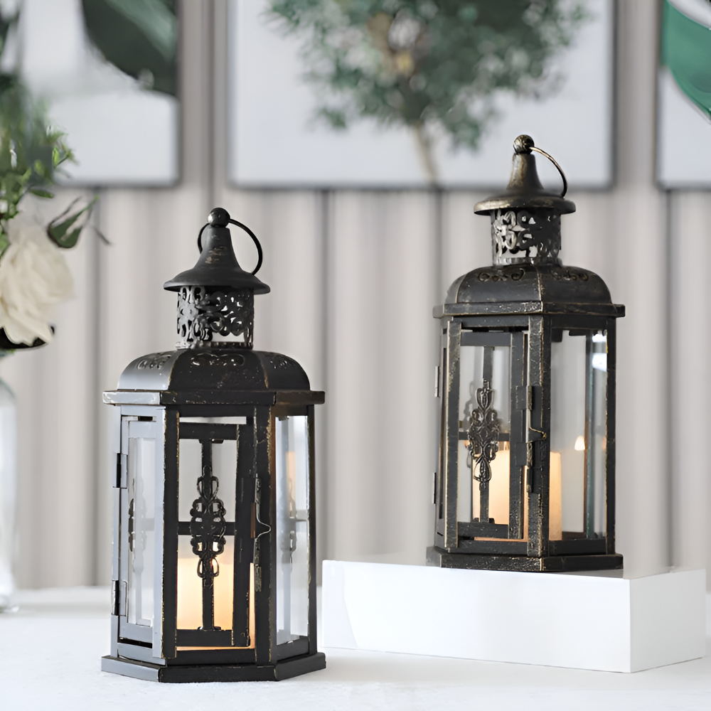 Retro Skandinavische Schwarze Eisen Kerzenhalter - Stilvolles Wohnaccessoire