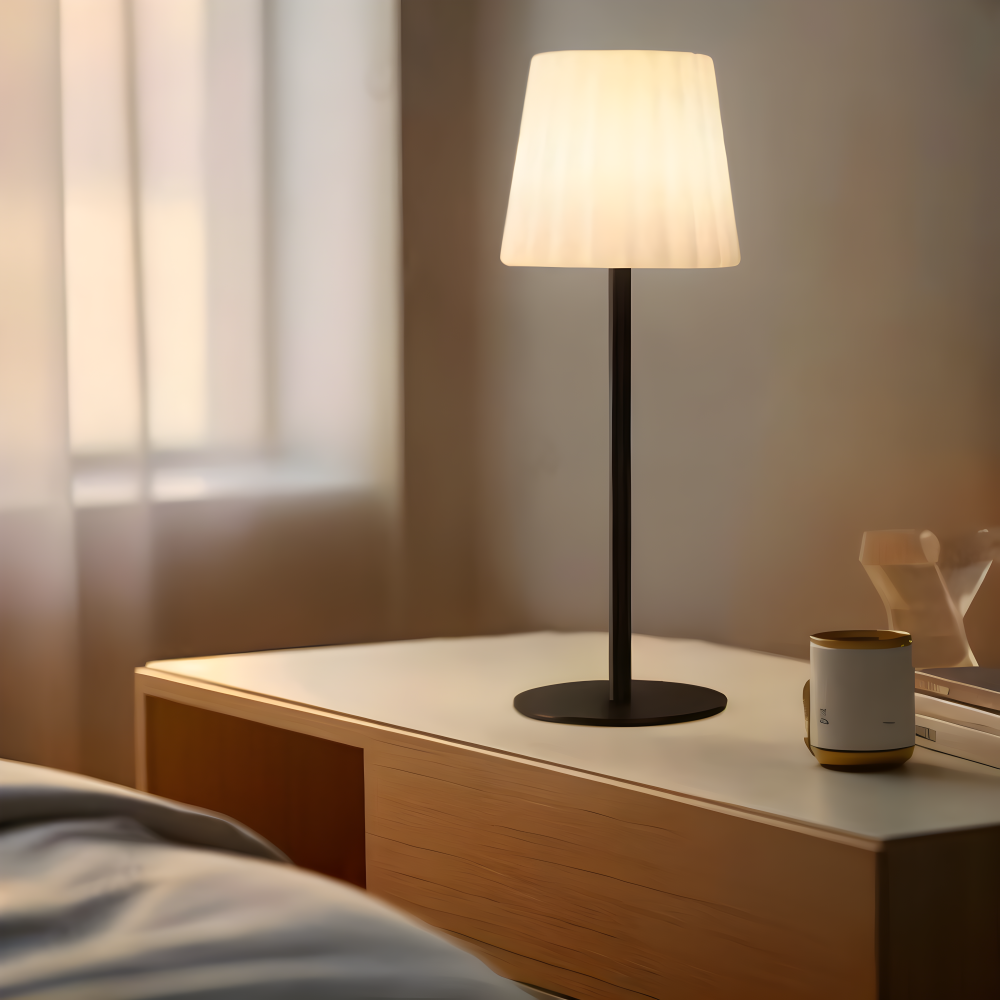 RibbeGlo Kabellose Tischlampe - Kompaktes & Robustes LED Nachtlicht mit Fernbedienung