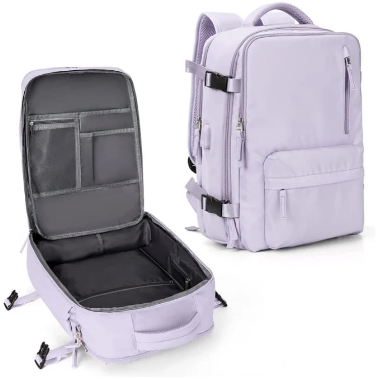 Robuster Wasserfester Rucksack 33x22x47cm - Nylon Schwarz Mit USB-Ladefunktion für Reisen 11