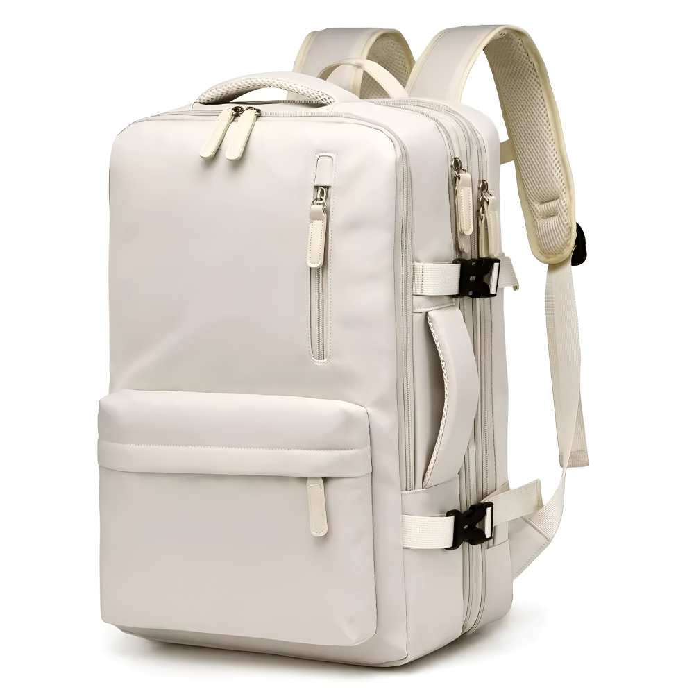 Robuster Wasserfester Rucksack 33x22x47cm - Nylon Schwarz Mit USB-Ladefunktion für Reisen