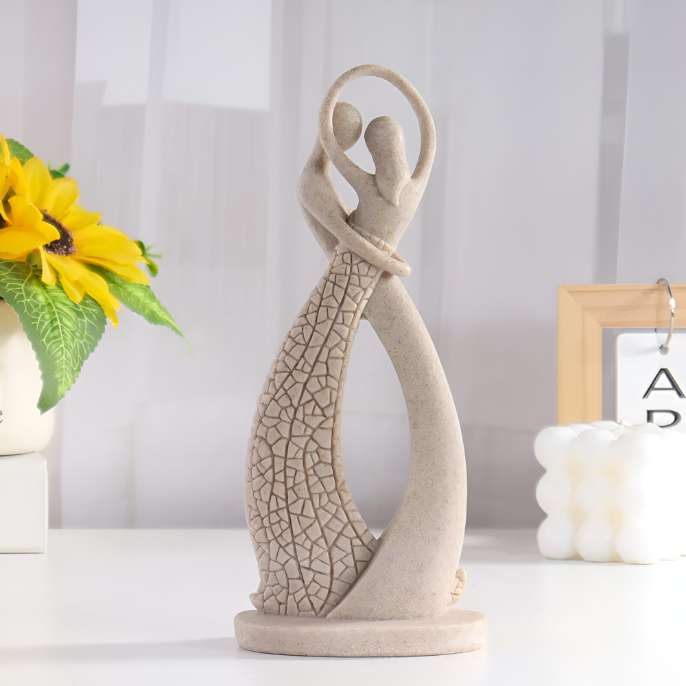 Romantische Sandstein Paar Dekor Figuren - Elegante Resin Statue für die Wohnkultur