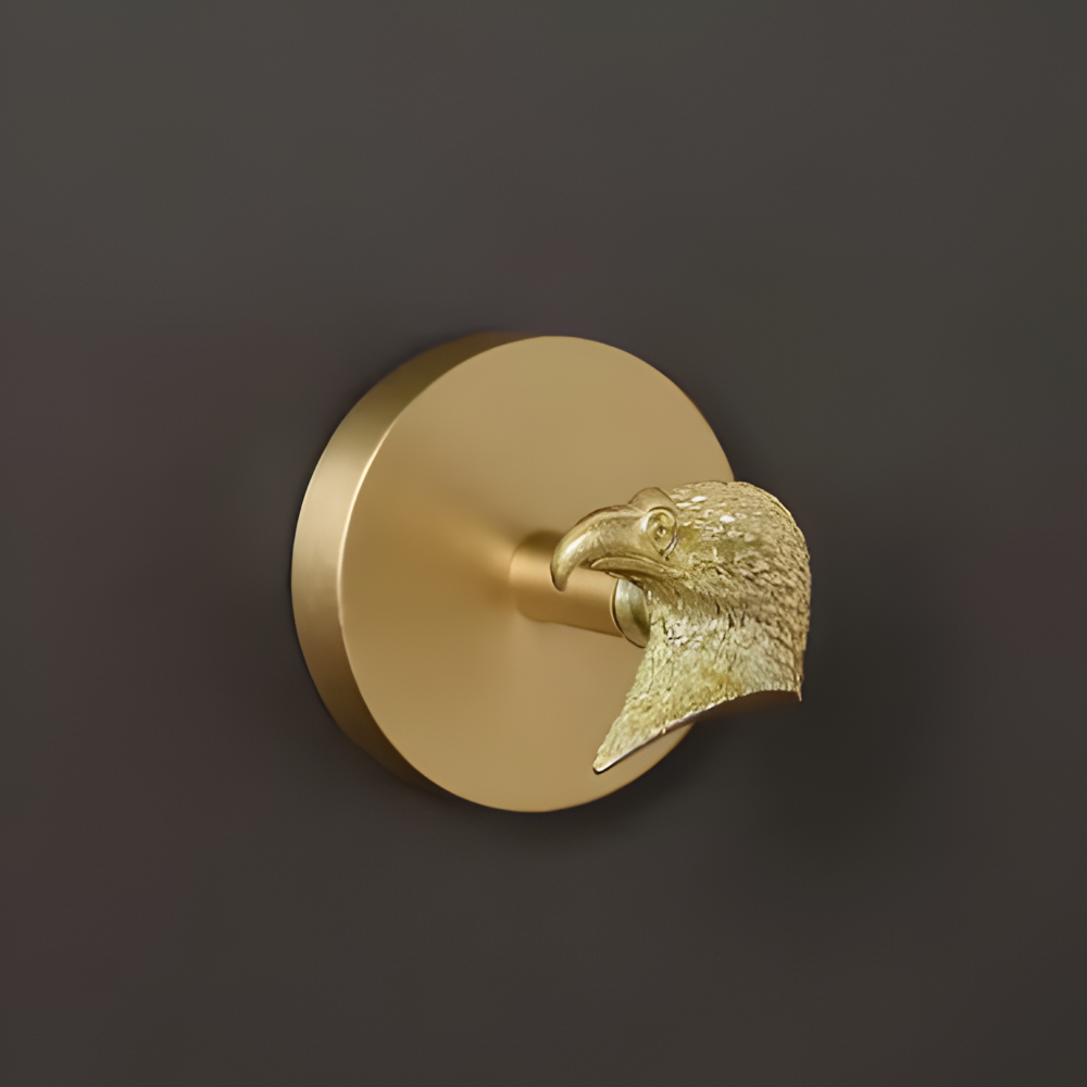Rustikale Kleiderhaken mit Tiermotiven – dekorative Wandhaken aus Messing mit Golddetails