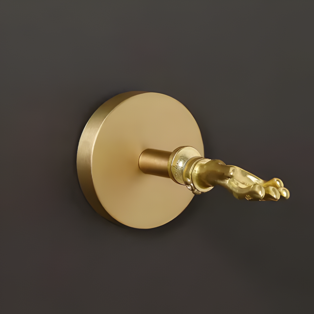 Rustikale Kleiderhaken mit Tiermotiven – dekorative Wandhaken aus Messing mit Golddetails