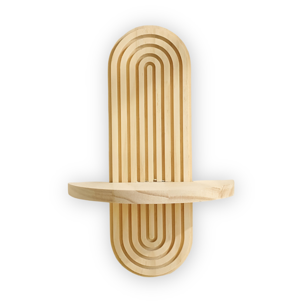 Moderne Geometrische Wandregale aus Holz, 35cm