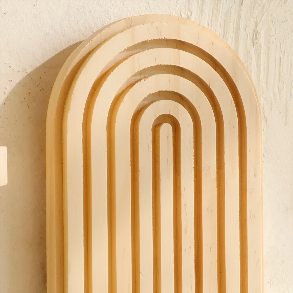 Moderne Geometrische Wandregale aus Holz, 35cm