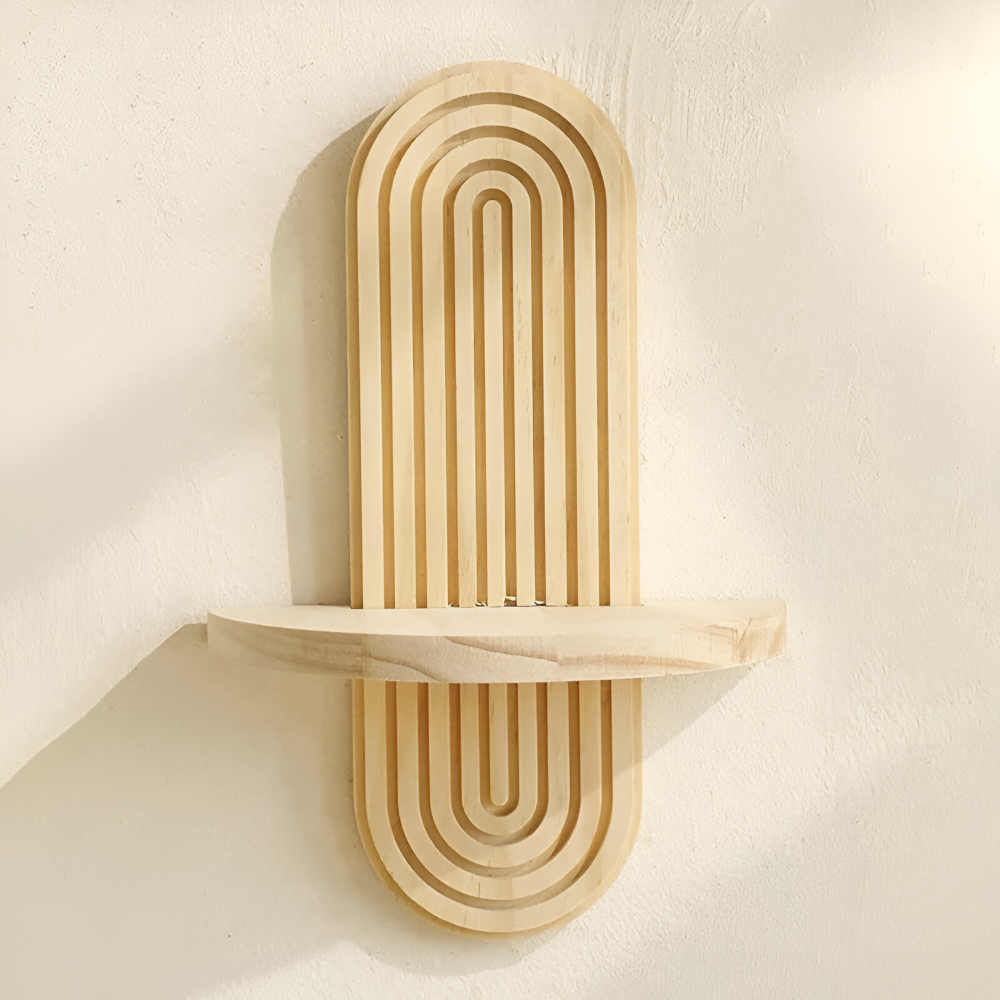 Moderne Geometrische Wandregale aus Holz, 35cm