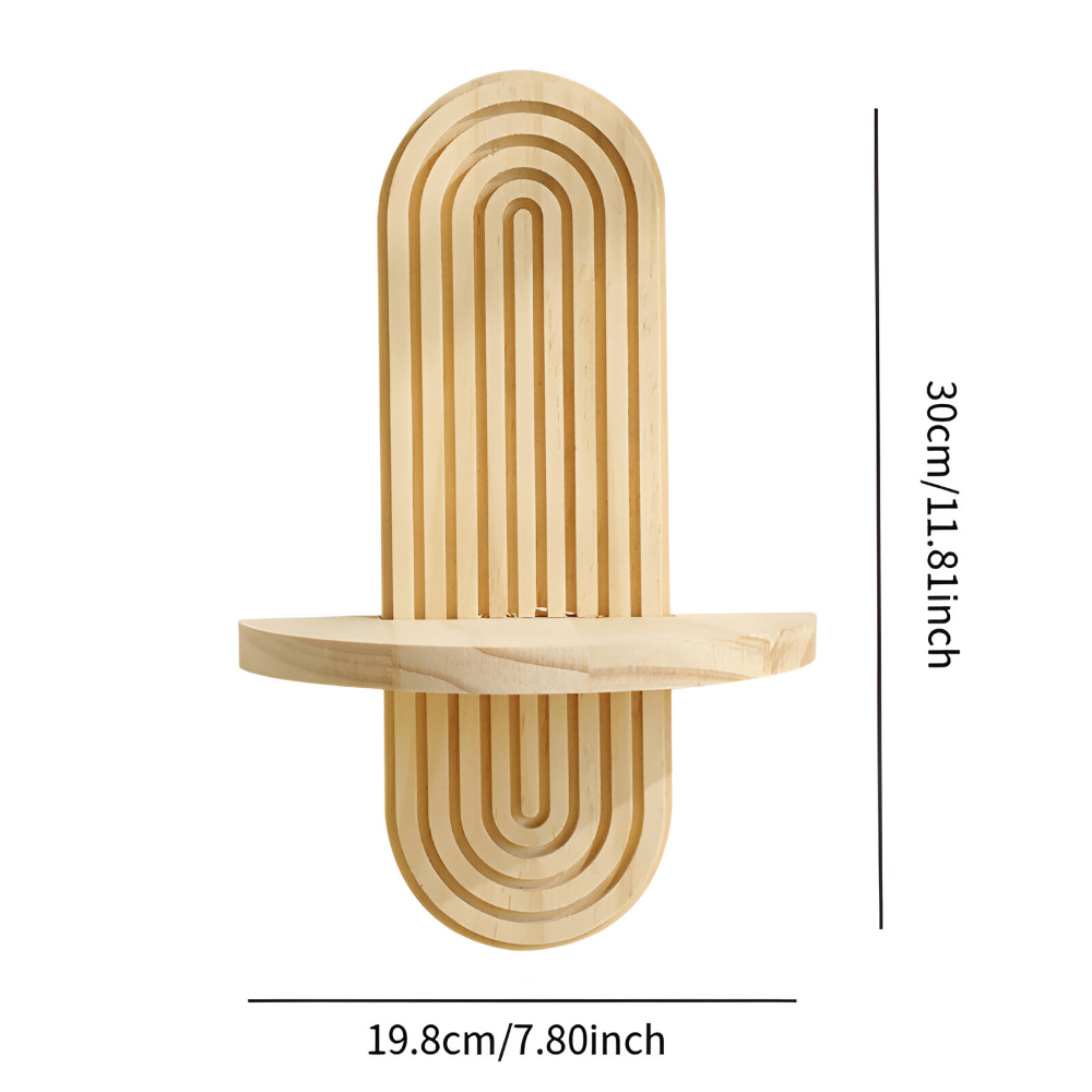 Moderne Geometrische Wandregale aus Holz, 35cm