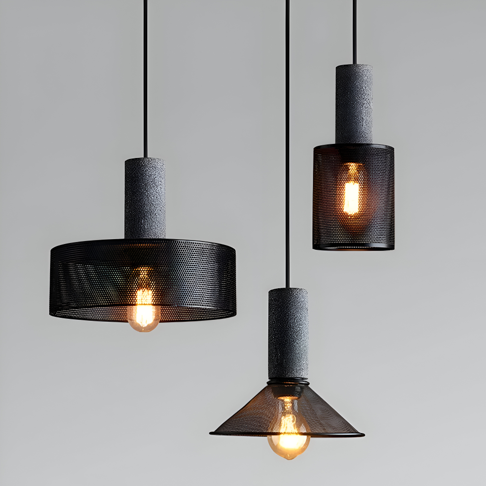Rustic Pendelleuchte - Moderne Retro Schwarze Industrieleuchte - Verstellbare Hängelampe