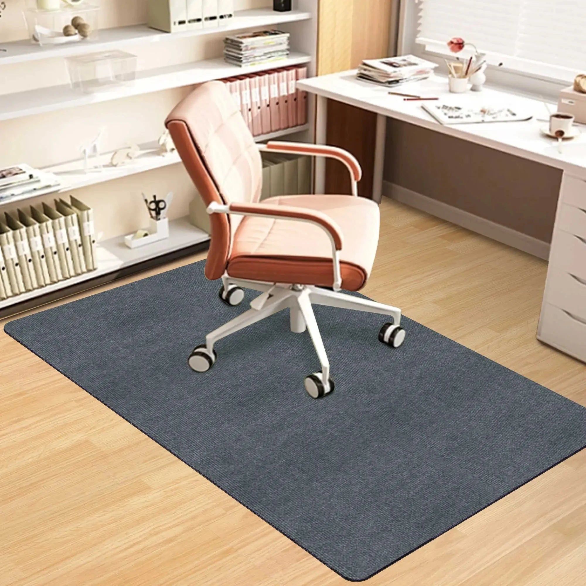 Bürostuhlunterlage für Hartböden 90x120 cm – Rutschfeste Zuschneidbare Bodenschutzmatte für Büro, Schreibtisch & Homeoffice