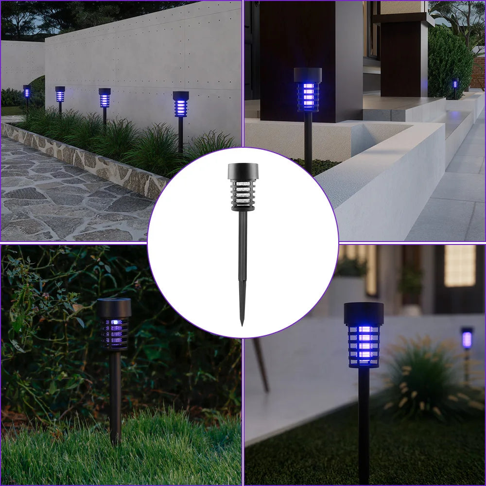 Solar Mückenvernichter für Außen – Wasserdichte UV Insektenfalle mit LED Licht für Garten, Terrasse & Camping