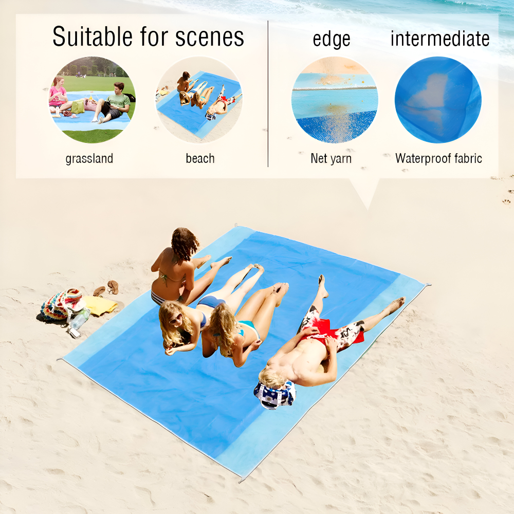 Sandfreie Strandmatte - Tragbare und Komfortable Sandmatte