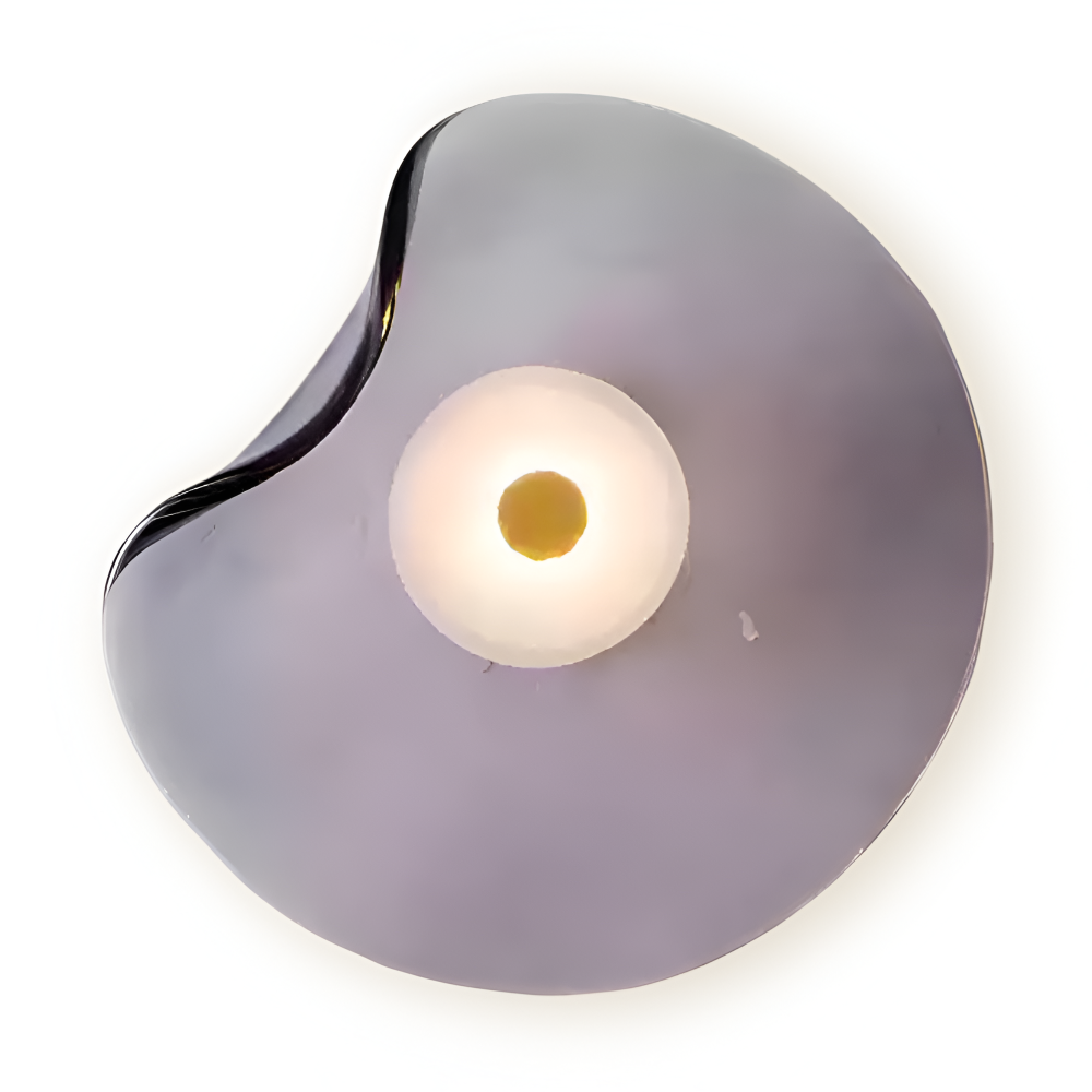 Skandinavisch Inspirierte Gebogene Glas Wandleuchte - LED Wandleuchte für den Innenbereich im Japandi-Design