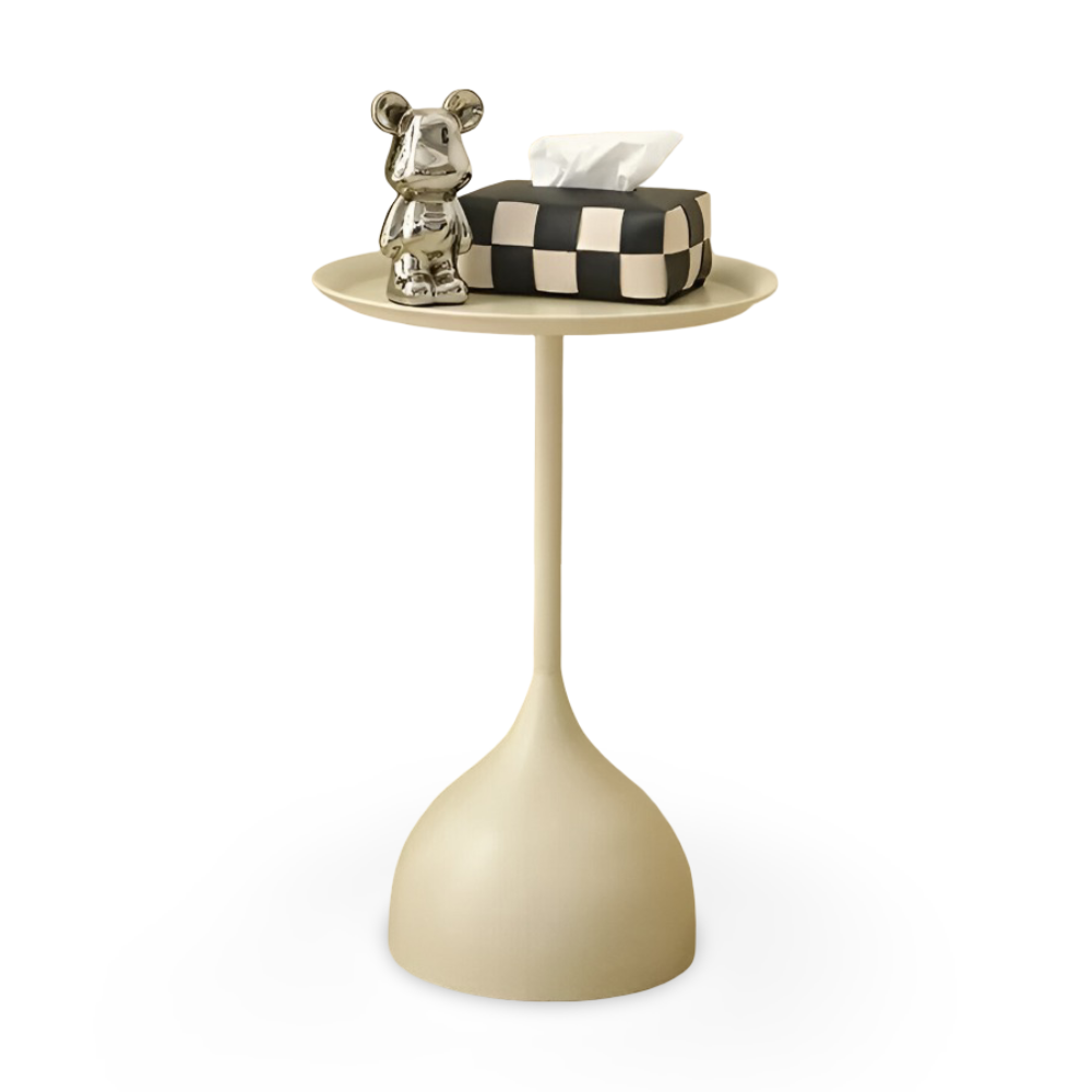 Skandinavischer Runder Metall Beistelltisch - Modernes Minimalistisches Design Akzenttisch