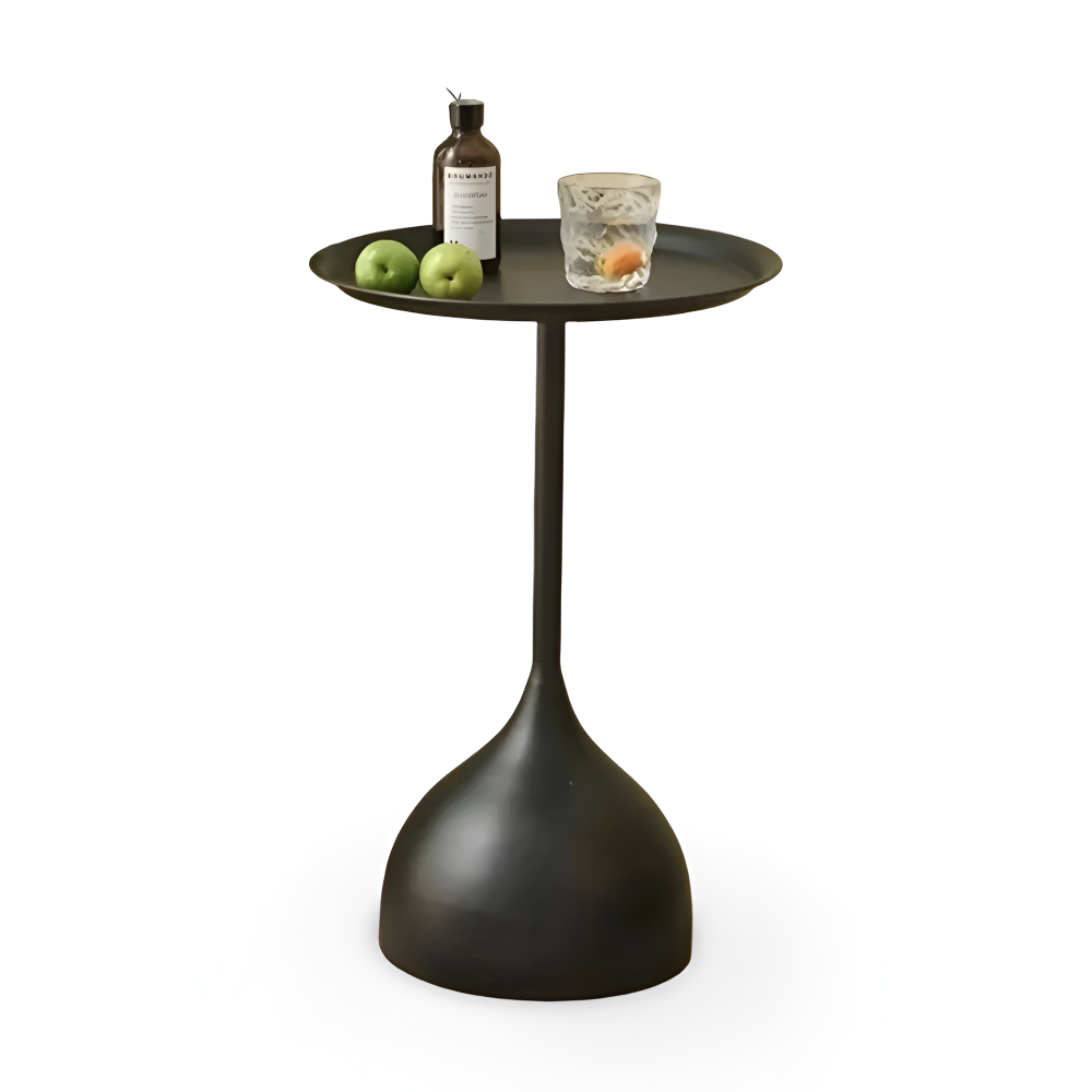 Skandinavischer Runder Metall Beistelltisch - Modernes Minimalistisches Design Akzenttisch