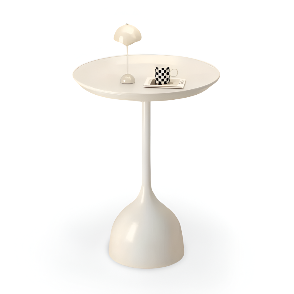 Skandinavischer Runder Metall Beistelltisch - Modernes Minimalistisches Design Akzenttisch