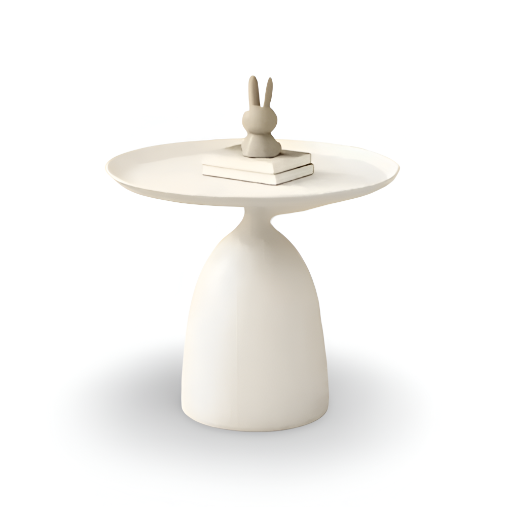 Skandinavischer Runder Metall Beistelltisch - Modernes Minimalistisches Design Akzenttisch