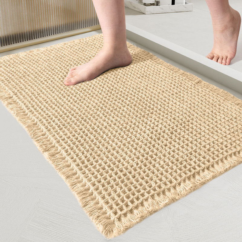 Schnell Trocknende Waffel-Badematte 50x80cm - Ultra-Saugfähiges Polyester Grau für Badezimmer und Küche 11