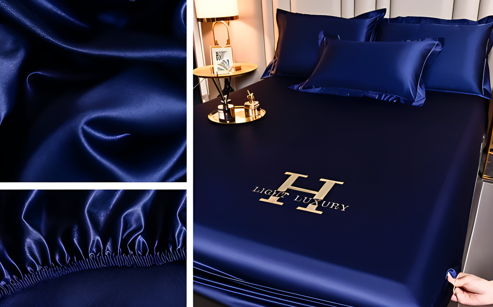 Glänzende Silk Sheets - Atmungsaktives Satin Spannbetttuch - Matratzenbezug