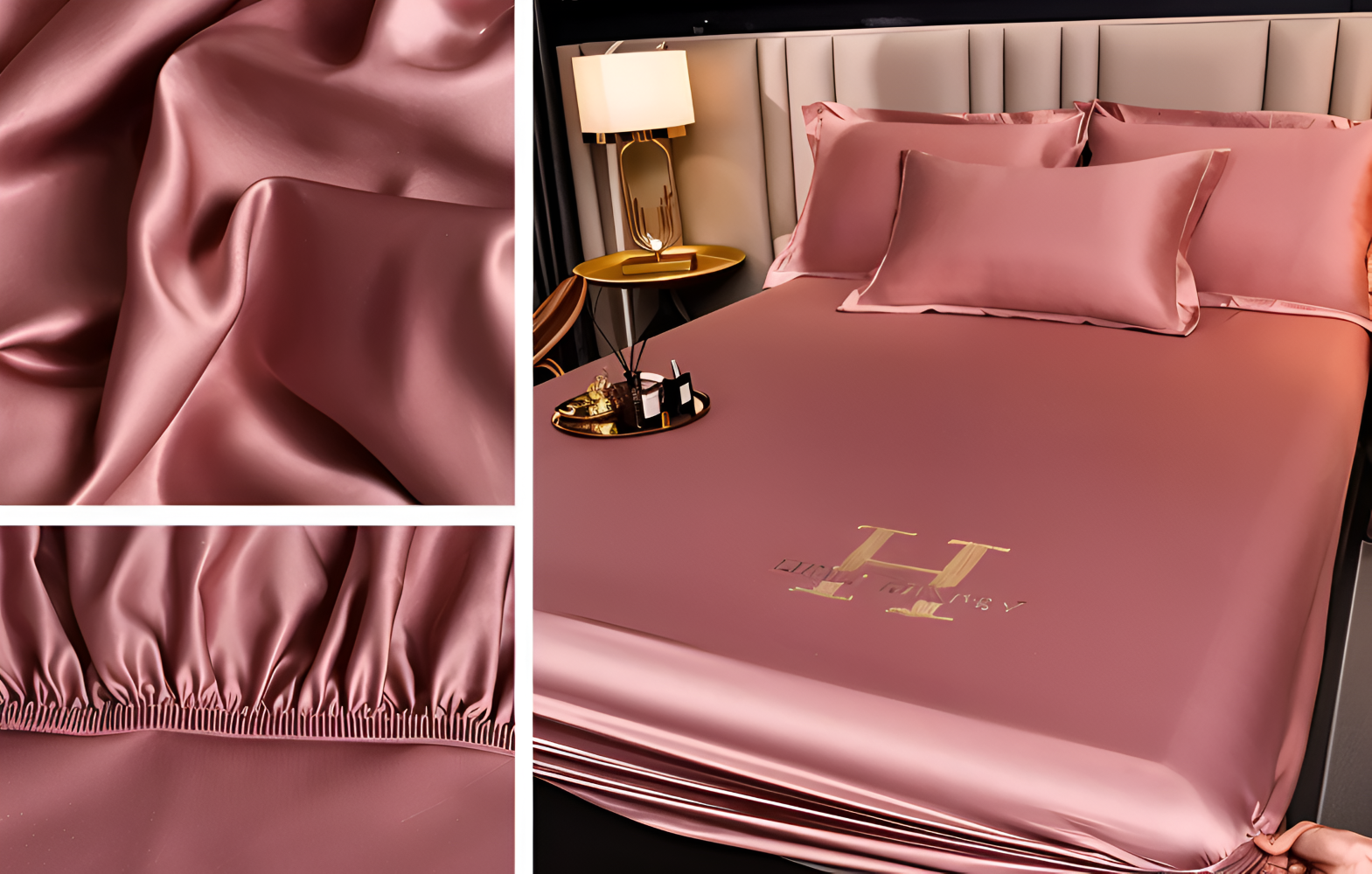 Glänzende Silk Sheets - Atmungsaktives Satin Spannbetttuch - Matratzenbezug