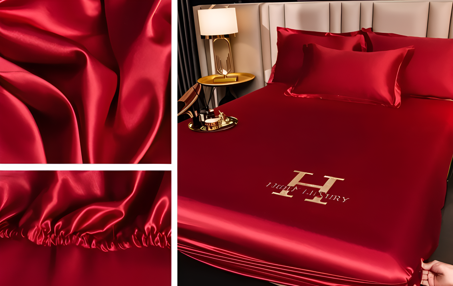 Glänzende Silk Sheets - Atmungsaktives Satin Spannbetttuch - Matratzenbezug