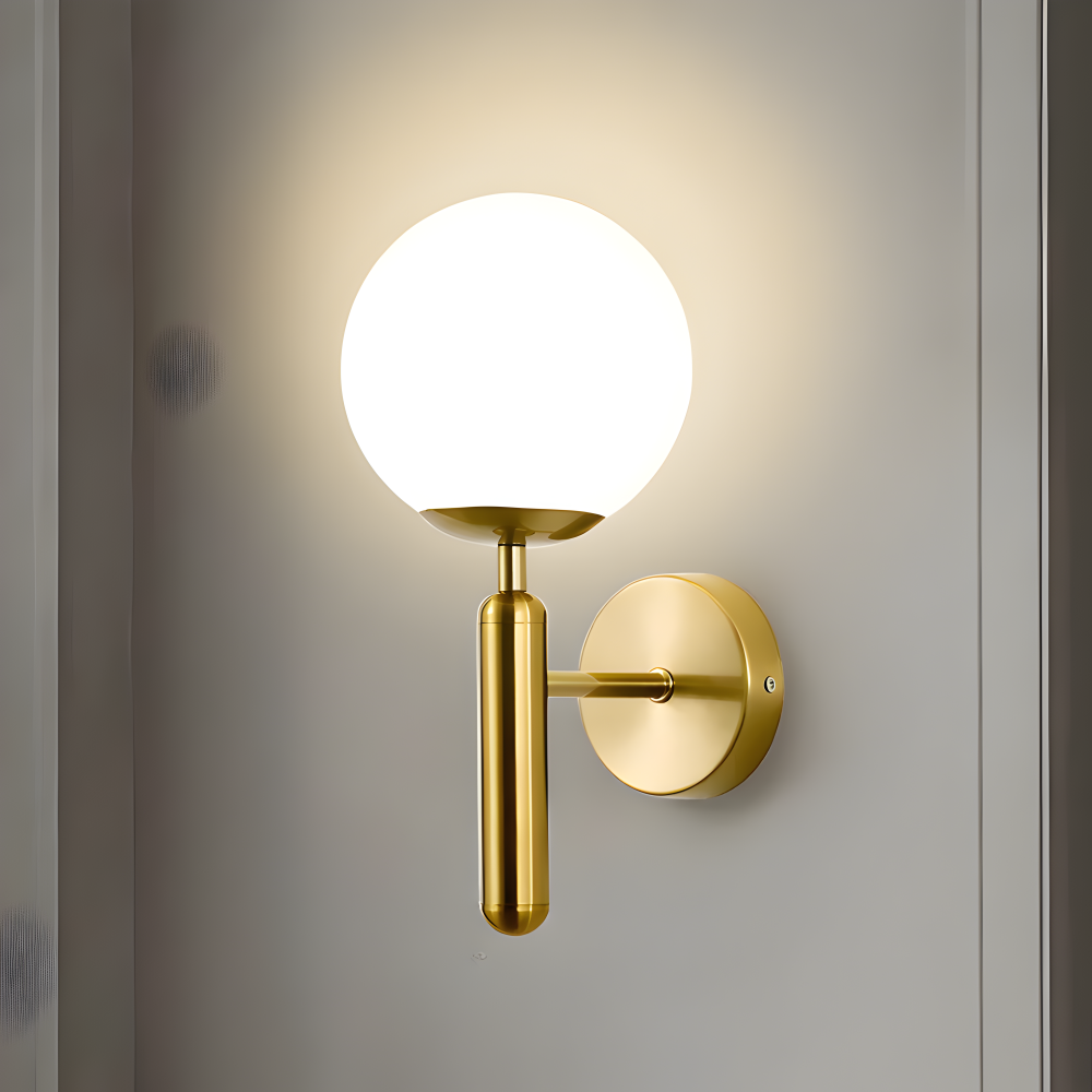 Glänzende Kugel Wandleuchte - Stilvolle Kupfer Wandlampe - Wandleuchten LED Indoor
