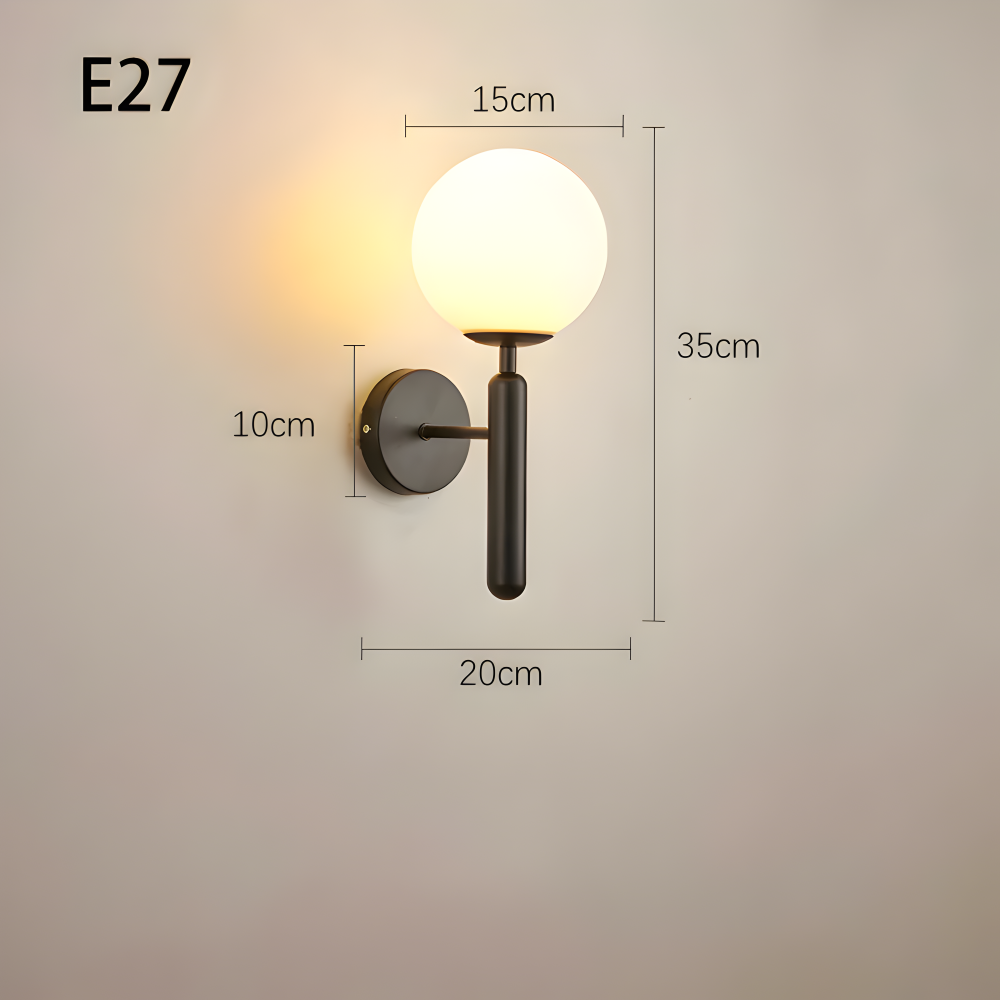 Glänzende Kugel Wandleuchte - Stilvolle Kupfer Wandlampe - Wandleuchten LED Indoor