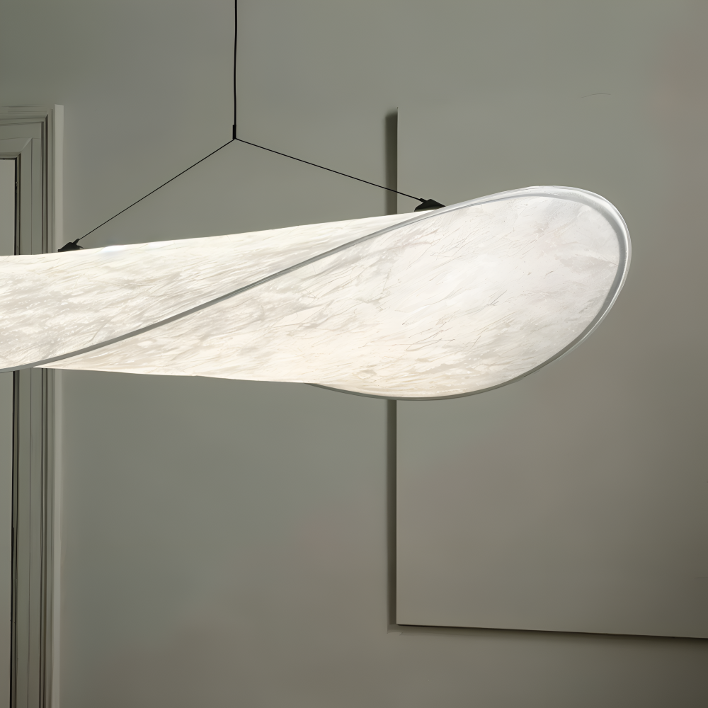 SilkyFab Pendelleuchte - Handgefertigte LED Hängelampe aus Stoff