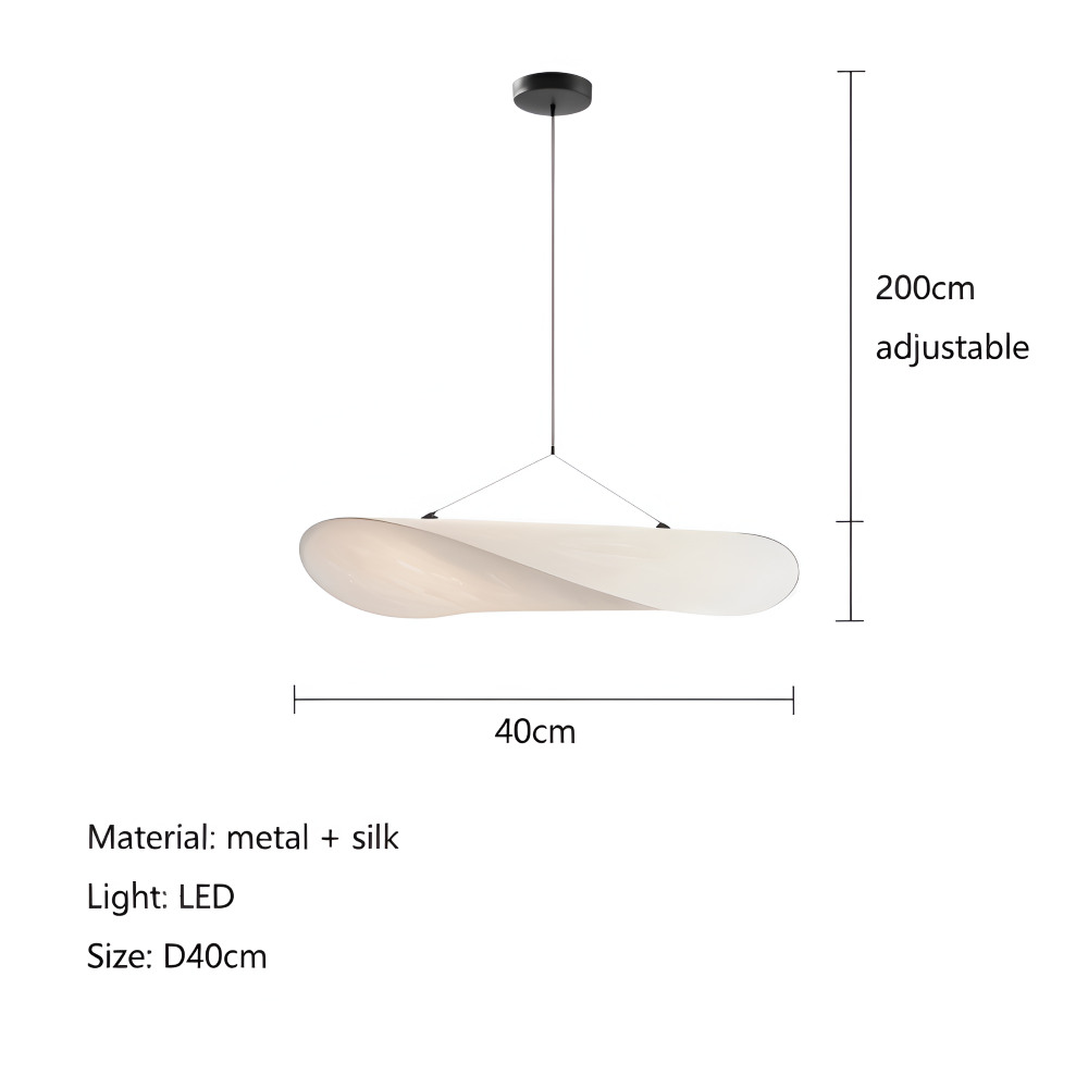 SilkyFab Pendelleuchte - Handgefertigte LED Hängelampe aus Stoff