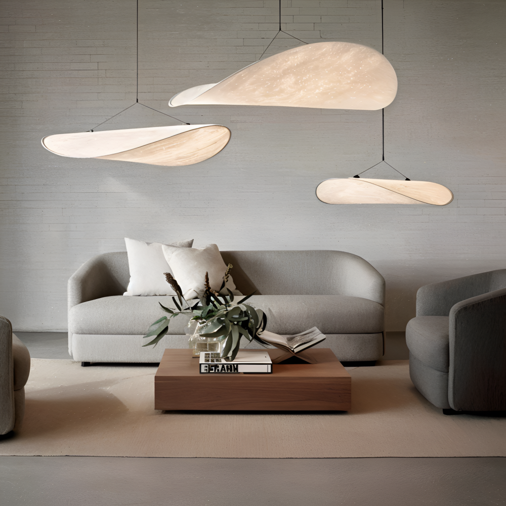 SilkyFab Pendelleuchte - Handgefertigte LED Hängelampe aus Stoff