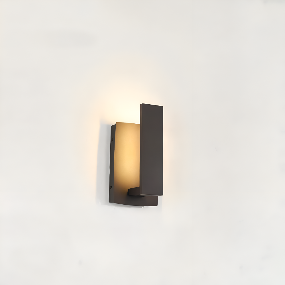 SimpliBlack Wandleuchte - Wasserdichte Aluminium Gartenbeleuchtung - Minimalistische Wandleuchte für Draußen