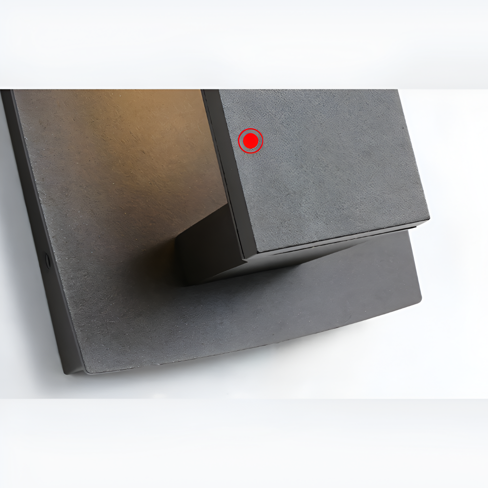 SimpliBlack Wandleuchte - Wasserdichte Aluminium Gartenbeleuchtung - Minimalistische Wandleuchte für Draußen