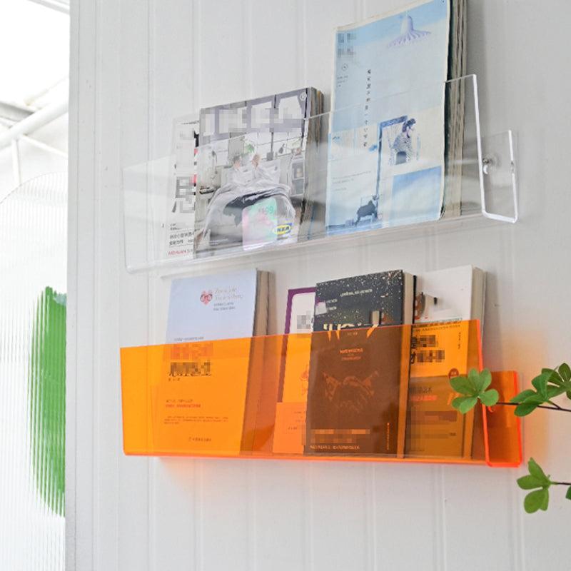 Skandinavisches Wandmontiertes Acryl-Bücherregal - Klar Minimalistisches Design für Modernes Zuhause 2